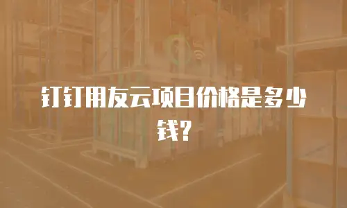 钉钉用友云项目价格是多少钱？