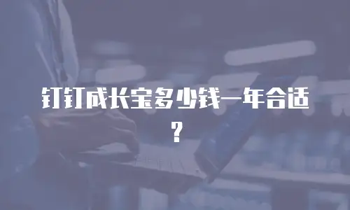 钉钉成长宝多少钱一年合适？