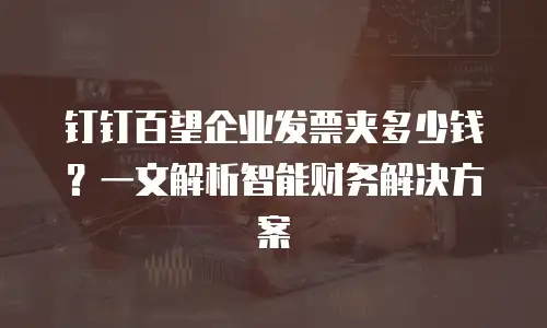 钉钉百望企业发票夹多少钱？一文解析智能财务解决方案