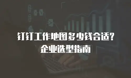 钉钉工作地图多少钱合适？企业选型指南