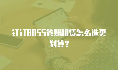 钉钉BOSS管账租赁怎么选更划算？