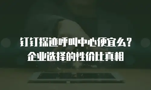 钉钉探迹呼叫中心便宜么？企业选择的性价比真相