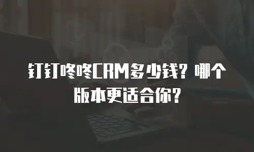钉钉咚咚CRM多少钱？哪个版本更适合你？