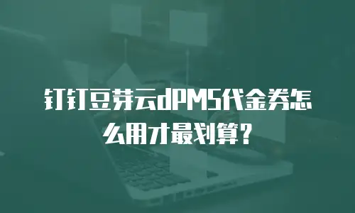 钉钉豆芽云dPMS代金券怎么用才最划算？