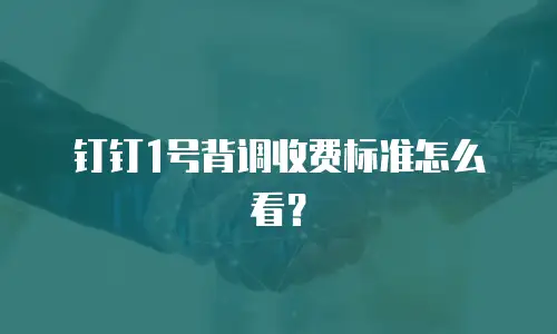 钉钉1号背调收费标准怎么看？