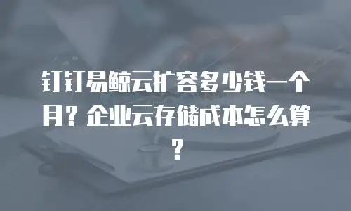钉钉易鲸云扩容多少钱一个月？企业云存储成本怎么算？