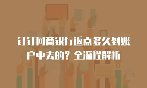 钉钉网商银行返点多久到账户中去的？全流程解析