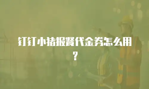 钉钉小猪报餐代金券怎么用？