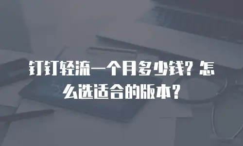 钉钉轻流一个月多少钱？怎么选适合的版本？