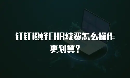 钉钉橙蜂EHR续费怎么操作更划算？