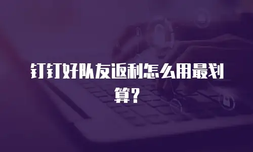 钉钉好队友返利怎么用最划算？