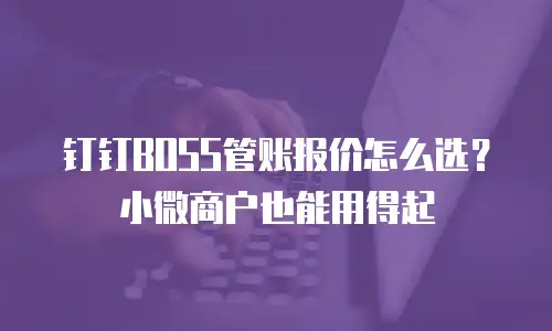 钉钉BOSS管账报价怎么选？小微商户也能用得起