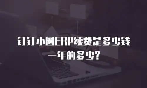 钉钉小圈ERP续费是多少钱一年的多少？