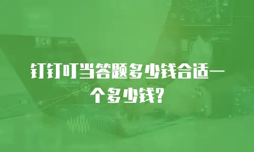 钉钉叮当答题多少钱合适一个多少钱？