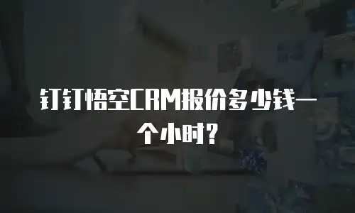 钉钉悟空CRM报价多少钱一个小时？