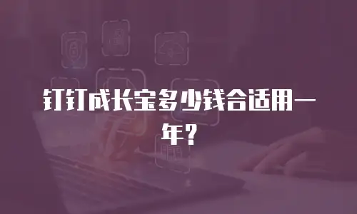 钉钉成长宝多少钱合适用一年？