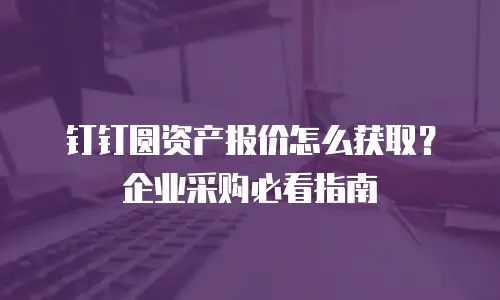 钉钉圆资产报价怎么获取？企业采购必看指南