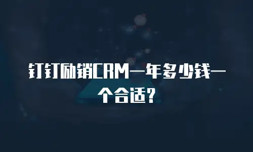 钉钉励销CRM一年多少钱一个合适？