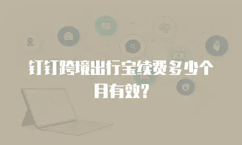 钉钉跨境出行宝续费多少个月有效？