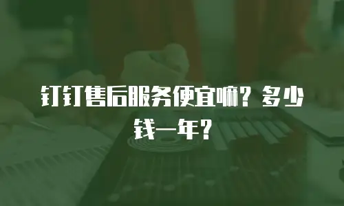 钉钉售后服务便宜嘛？多少钱一年？