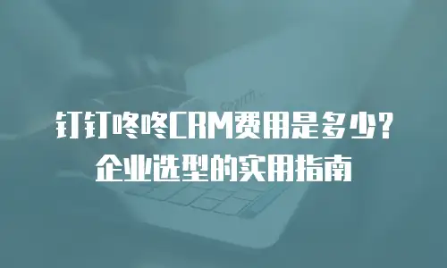 钉钉咚咚CRM费用是多少？企业选型的实用指南