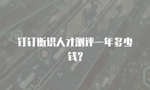 钉钉衡识人才测评一年多少钱？