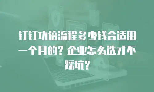 钉钉功倍流程多少钱合适用一个月的？企业怎么选才不踩坑？