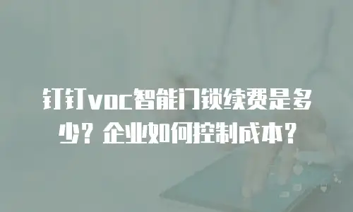 钉钉voc智能门锁续费是多少？企业如何控制成本？