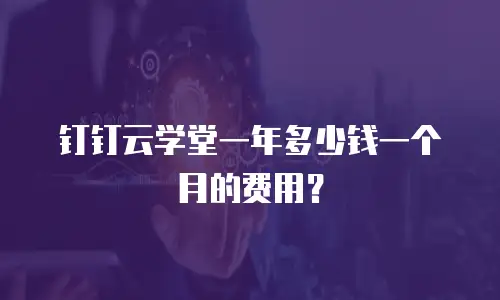钉钉云学堂一年多少钱一个月的费用？