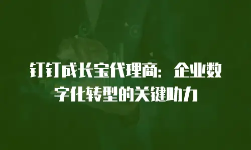 钉钉成长宝代理商：企业数字化转型的关键助力