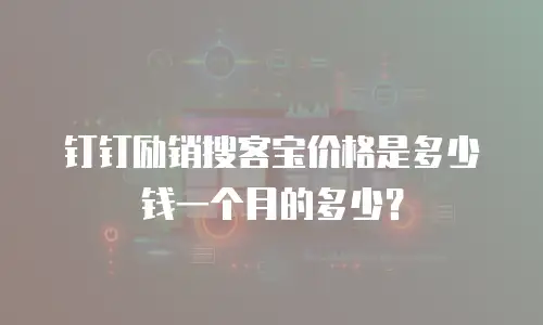 钉钉励销搜客宝价格是多少钱一个月的多少？