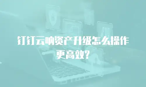 钉钉云呐资产升级怎么操作更高效？