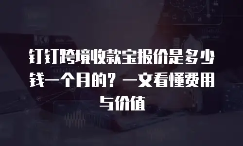 钉钉跨境收款宝报价是多少钱一个月的？一文看懂费用与价值