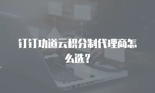 钉钉功道云积分制代理商怎么选？
