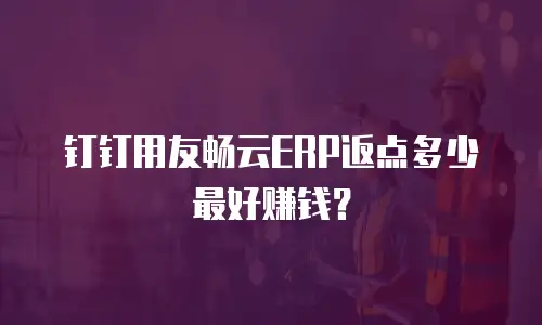 钉钉用友畅云ERP返点多少最好赚钱？