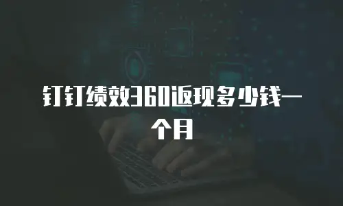 钉钉绩效360返现多少钱一个月