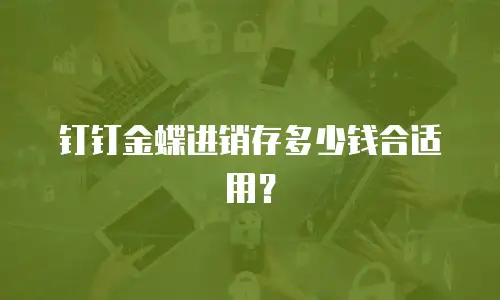 钉钉金蝶进销存多少钱合适用？