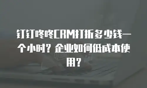 钉钉咚咚CRM打折多少钱一个小时？企业如何低成本使用？