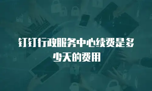 钉钉行政服务中心续费是多少天的费用