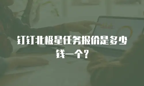 钉钉北极星任务报价是多少钱一个？