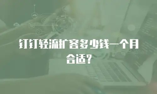 钉钉轻流扩容多少钱一个月合适？