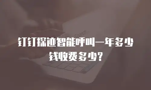钉钉探迹智能呼叫一年多少钱收费多少？