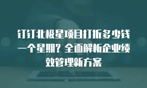 钉钉北极星项目打折多少钱一个星期？全面解析企业绩效管理新方案
