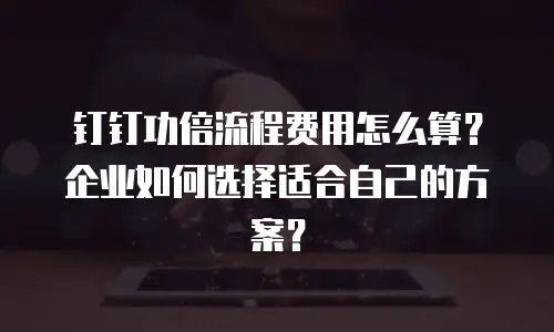 钉钉功倍流程费用怎么算？企业如何选择适合自己的方案？
