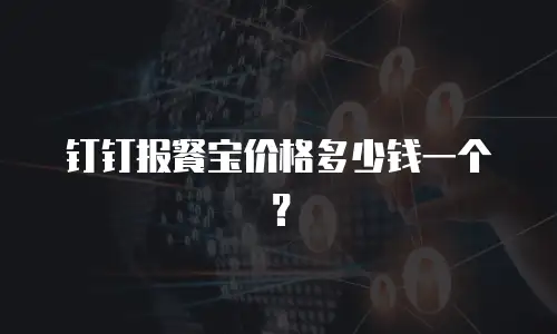钉钉报餐宝价格多少钱一个？