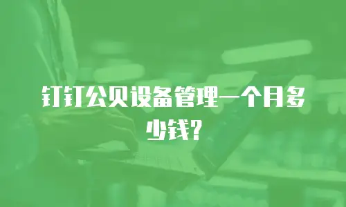 钉钉公贝设备管理一个月多少钱？