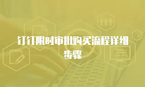 钉钉限时审批购买流程详细步骤