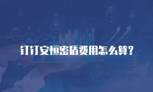 钉钉安恒密盾费用怎么算？