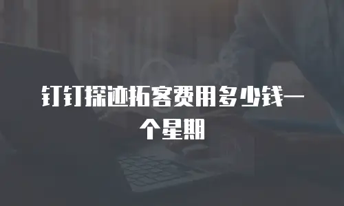 钉钉探迹拓客费用多少钱一个星期