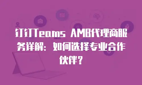 钉钉Teams AMB代理商服务详解：如何选择专业合作伙伴？
